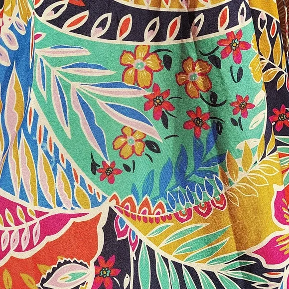 Bright Colorful Floral Maxi Skirt - Picture 8 of 9